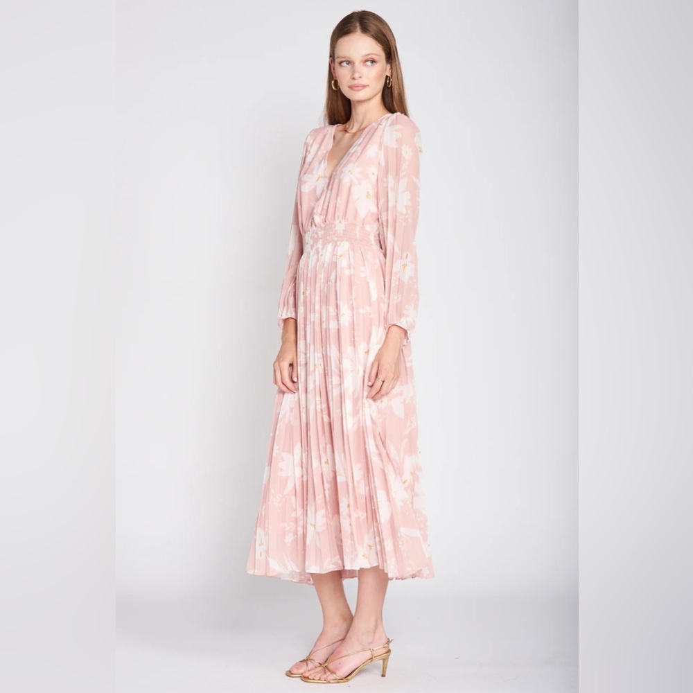 En Saison Blush Pink Floral Midi Dress